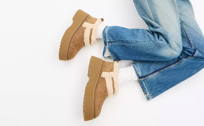 Coach Outlet Christina Bootie In Signature Suede