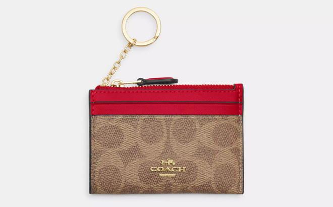 Coach Outlet Mini Skinny Id Case In Signature Canvas Coach Outlet Mini Skinny Id Case In Signature Canvas