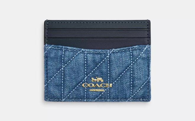 Coach Outlet Slim Id Card Case In Regenerative Cotton With Quilting Coach Outlet Slim Id Card Case In Regenerative Cotton With Quilting