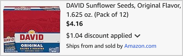 David Sunflower Seeds at Checkout David Sunflower Seeds at Checkout