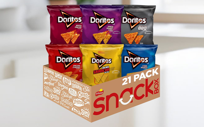 Doritos Variety 21 Pack on a Table
