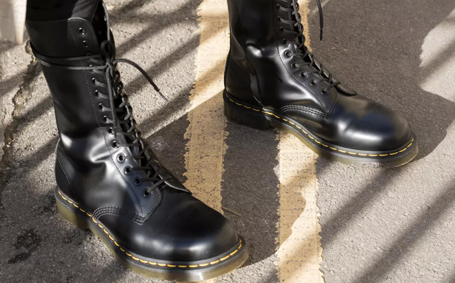 Dr Martens 1914 Smooth Leather Tall Boots 1 Dr Martens 1914 Smooth Leather Tall Boots 1
