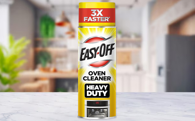 Easy Off Oven Cleaner on a Kitchen Countertop
