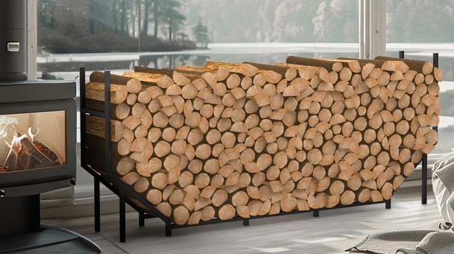 Ebeneze 5 9 Feet Firewood Rack Holder