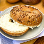 Einstein Bros Bagel and Shmear on a Plate