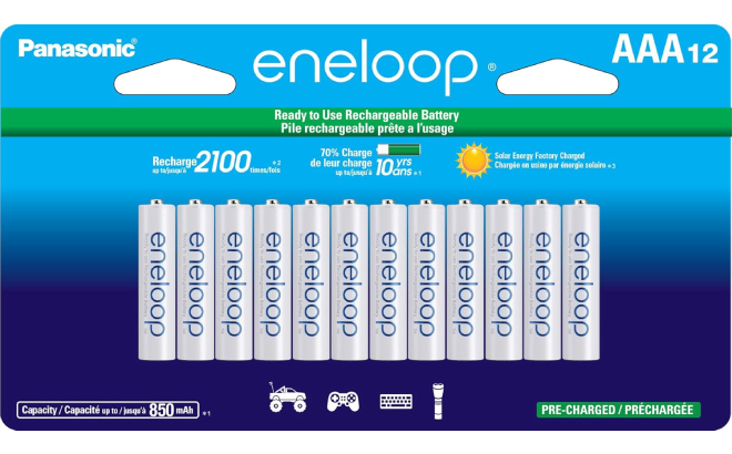 Eneloop Panasonic AAA Ni MH Rechargeable Batteries 12 Pack