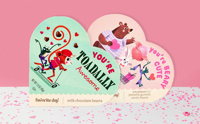 Favorite Day Valentines Heart Box Candies on the Table