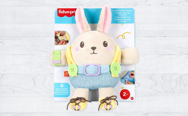 Fisher Price Toddler Educational Toy Learn to Dress Bunny Plush Fisher Price Toddler Educational Toy Learn to Dress Bunny Plush