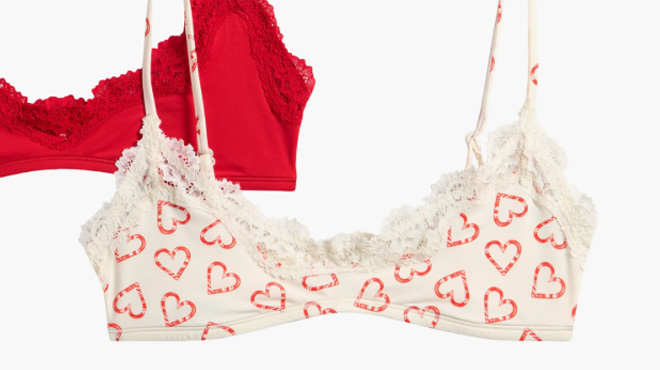 Fits Everybody 2 Pack Lace Bralette