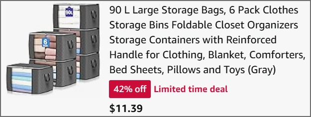 Foldable Clothes Storage Bins at Checkout