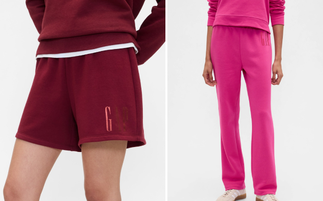 GAP Factory Logo Pull On Shorts and Slim Sweatpants GAP Factory Logo Pull On Shorts and Slim Sweatpants