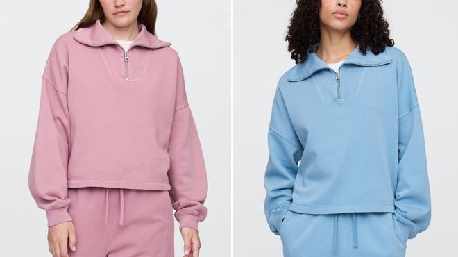 GAP Factory Oversized Quarter Zip Sweatshirt GAP Factory Oversized Quarter Zip Sweatshirt