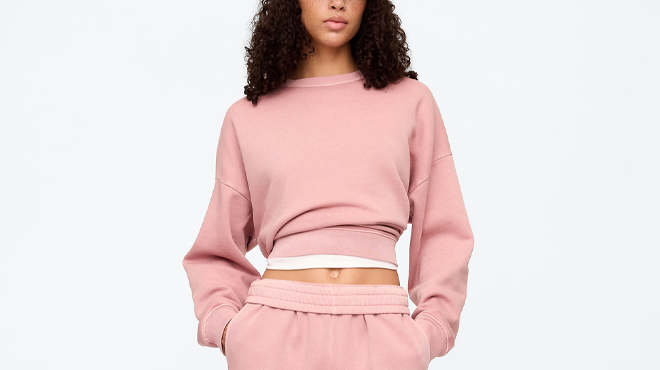 GAP Factory Relaxed Wedge Crewneck Sweatshirt 2