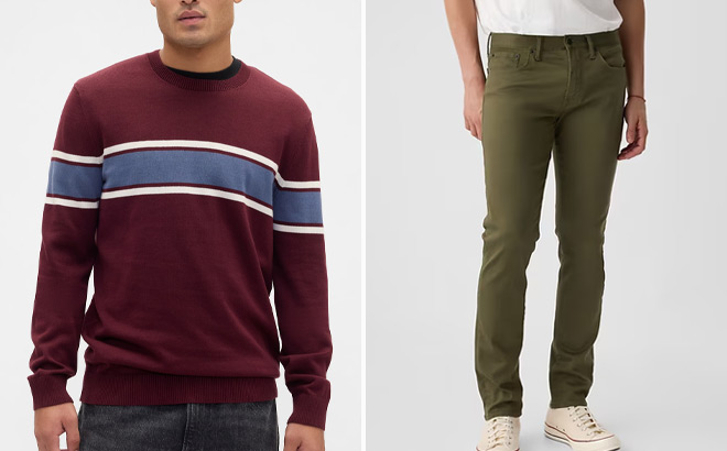 GAP Factory Stripe Crewneck Sweater