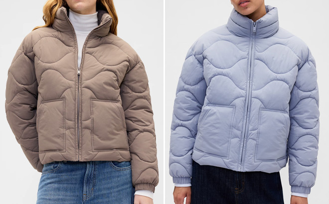 GAP Factory Womens Relaxed Quilted Nylon Jackets