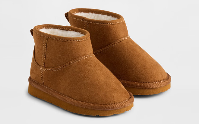 GAP Toddler Vegan Suede Sherpa Lined Boots