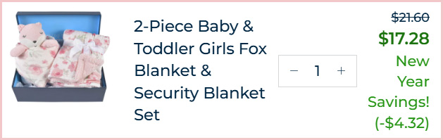 Gerber Blanket Set at Checkout