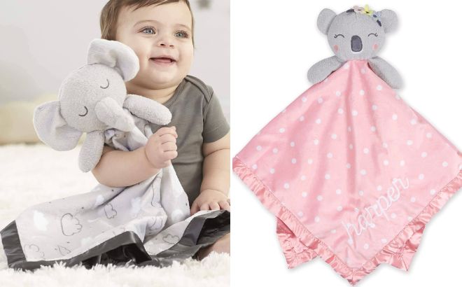 Gerber Just Born Embroidered Baby Neutral Security Blanket