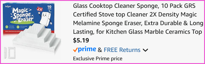 Glass Cooktop Cleaner Sponge at Checkout
