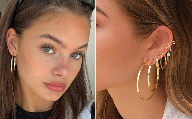 Gold Hoop Earrings Sets Gold Hoop Earrings Sets