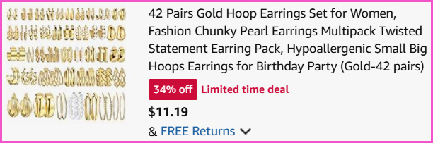 Gold Hoop Earrings at Checkout Gold Hoop Earrings at Checkout
