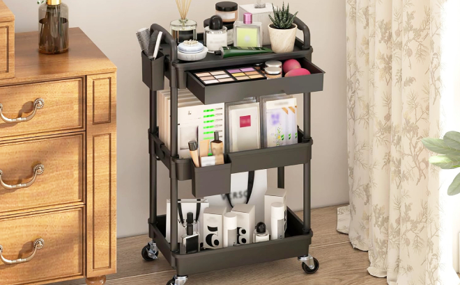 Goovilla 3 Tier Rolling Utility Cart