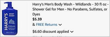 Harrys Mens Body Wash Screenshot Harrys Mens Body Wash Screenshot