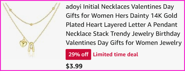 Heart Initial Necklace at Checkout
