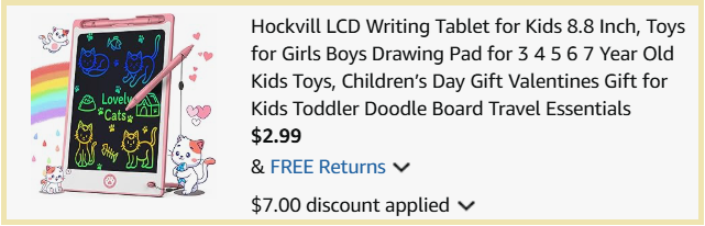 Hockvill 8 8 Inch Kids LCD Writing Tablet Checkout Page