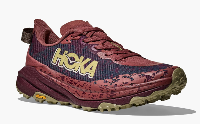 Hoka Speedgoat 6 Trail Running Shoe in Rouge