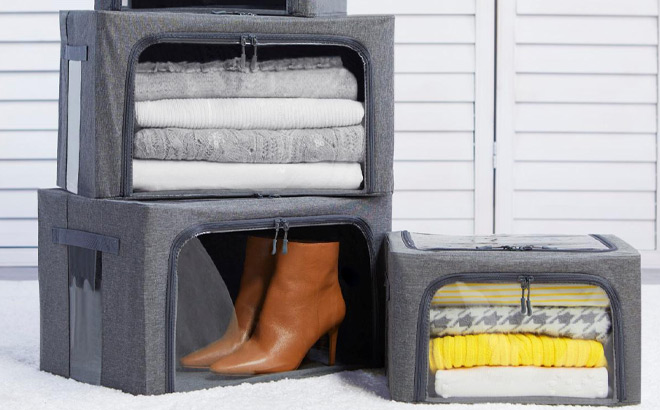 Improvements Collapsible Storage Bins 4 Pack