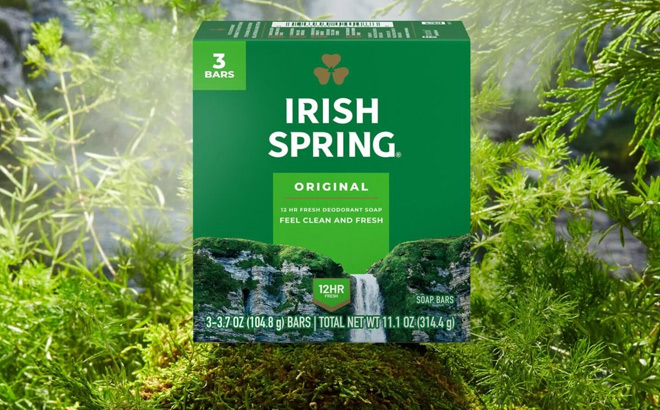 Irish Spring Bar Soap 3 Pack on the Stone