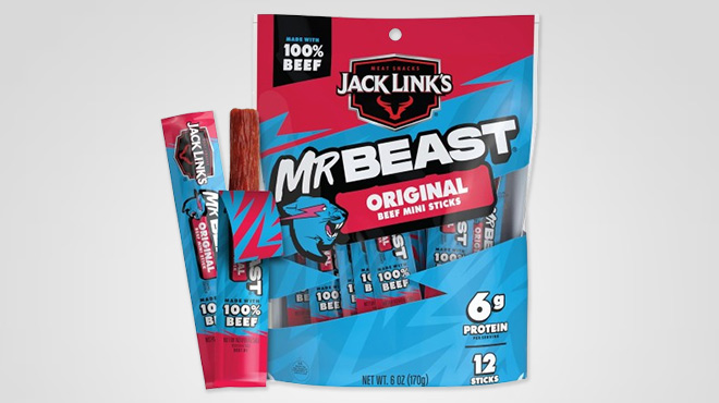 Jack Links x MrBeast Original Mini Beef Sticks