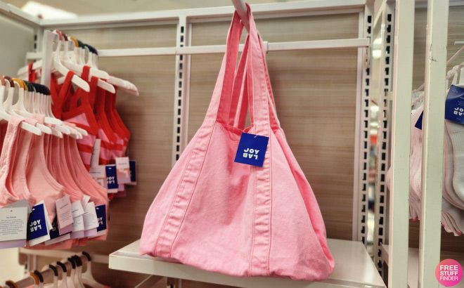 JoyLab Washed Canvas Tote Handbag JoyLab Washed Canvas Tote Handbag