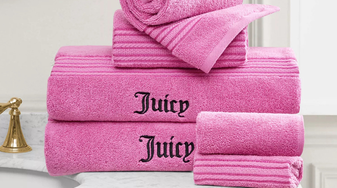 Juicy Couture Alyssa Cotton 6 Piece Bath Towel Set Juicy Couture Alyssa Cotton 6 Piece Bath Towel Set