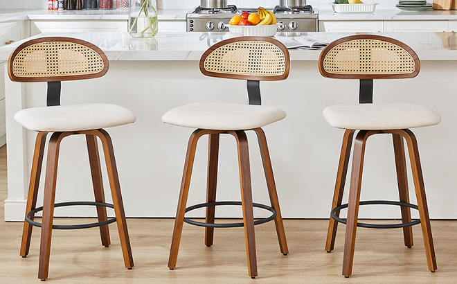 Kinmars Swivel Counter Height Bar Stools 2 Pack Kinmars Swivel Counter Height Bar Stools 2 Pack