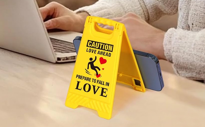 LAGERFEY Valentines Day Funny Mini Desk Decor Sign on a Table