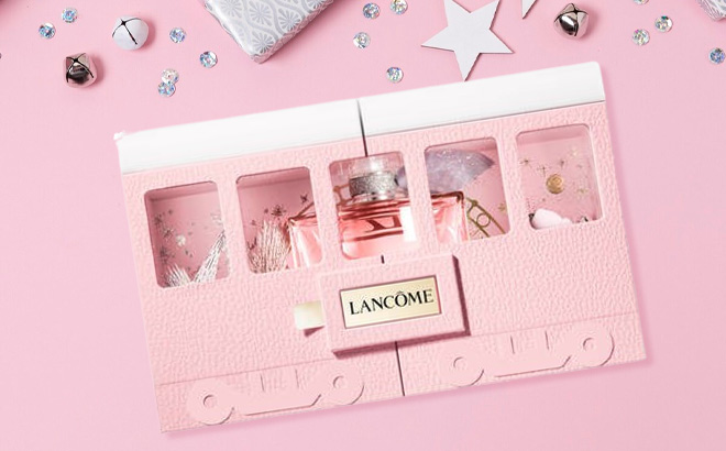 Lancome La vie est belle Eau de Parfum Holiday 2025 on the Pink Table