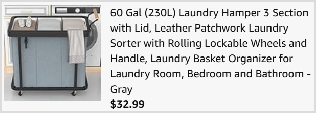 Laundry Hamper at Checkout