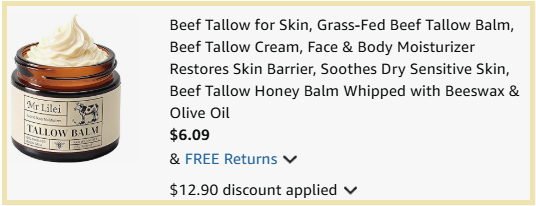 Lilei Beef Tallow Skin Balm Checkout Page