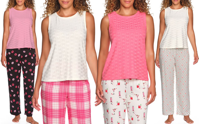 Loft Womens 2 Piece Valentines Tank Pant Set Loft Womens 2 Piece Valentines Tank Pant Set