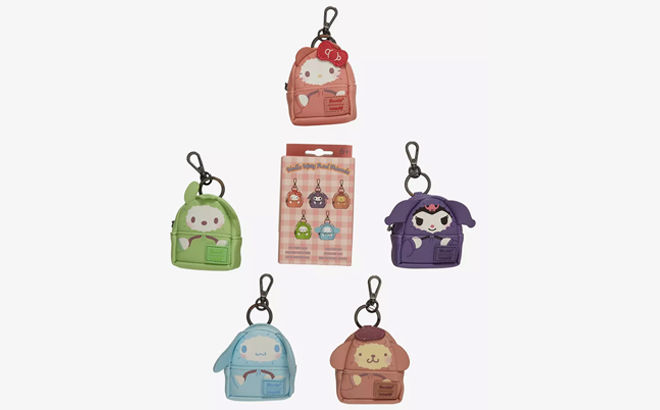 Loungefly Hello Kitty And Friends Hoodie Blind Box Coin Purse Bag Charms