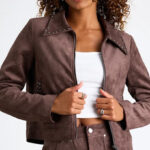 Lulus Nilza Suede Studded Jacket