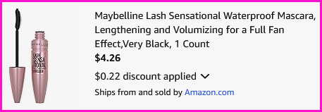 Maybelline Lash Sensational Waterproof Mascara Checkout Screen