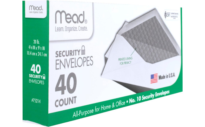 Mead Security Envelopes
