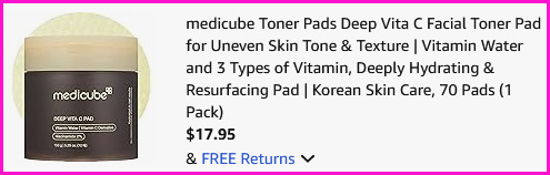 Medicube Toner Pads Checkout Screen
