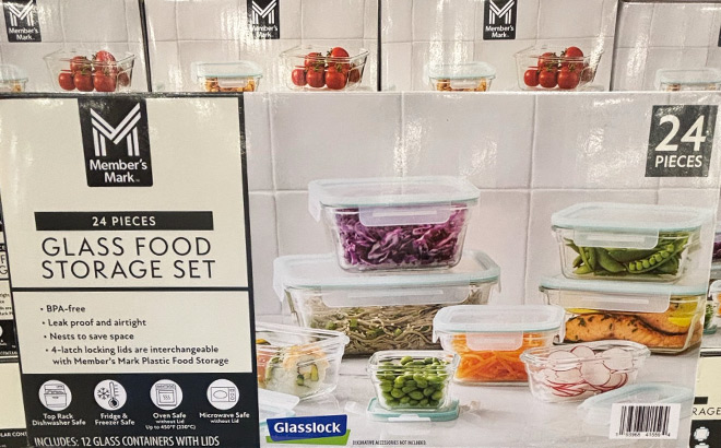 Members Mark 24 Piece Glass Food Storage Set Members Mark 24 Piece Glass Food Storage Set