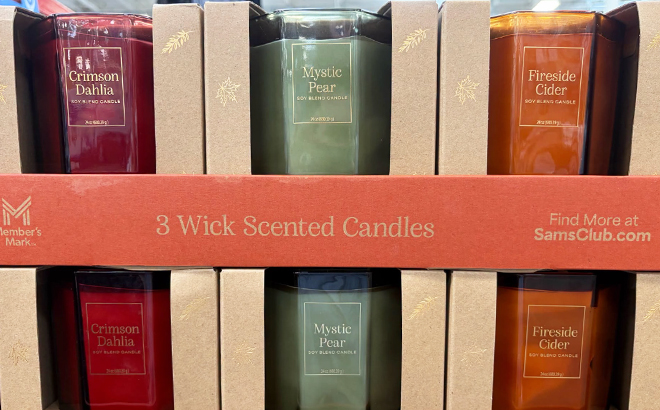 Members Mark Harvest 3 Wick Scented Candles Members Mark Harvest 3 Wick Scented Candles