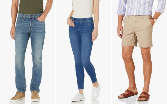 Mens and Womens Jeans with Mens Shorts