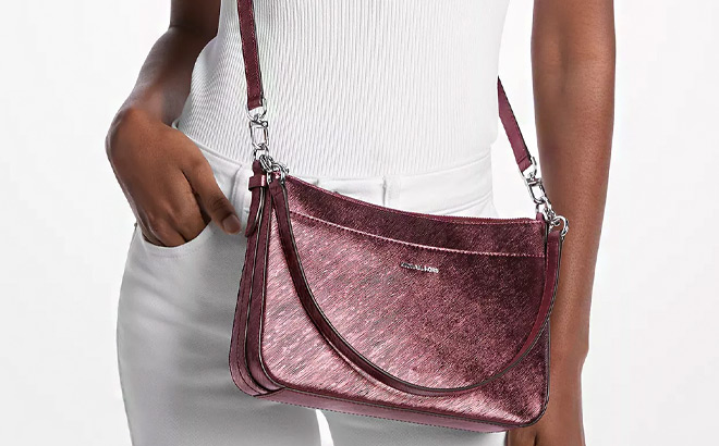 Michael Kors Jet Set Top Zip Pouchette Crossbody Bag Michael Kors Jet Set Top Zip Pouchette Crossbody Bag
